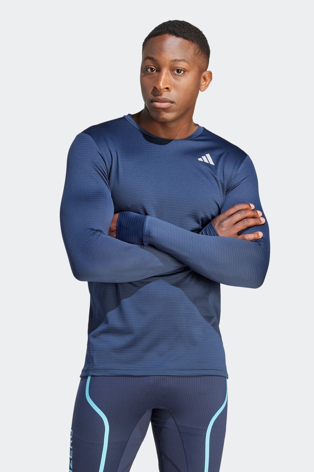 

Футболка Own Performance The Run с длинными рукавами adidas, синий