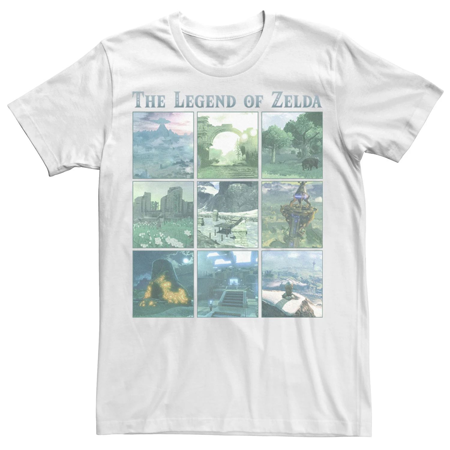 

Мужская футболка Legend Of Zelda Breath Of The Wild Location Box Up Licensed Character