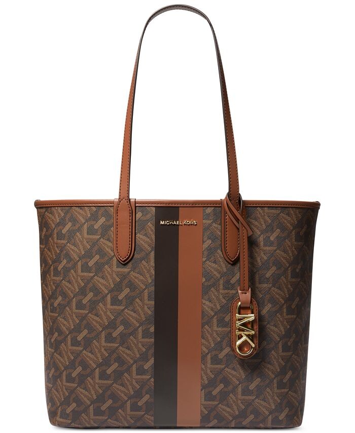 

Открытая сумка-тоут East West с большим логотипом Eliza Michael Kors, коричневый
