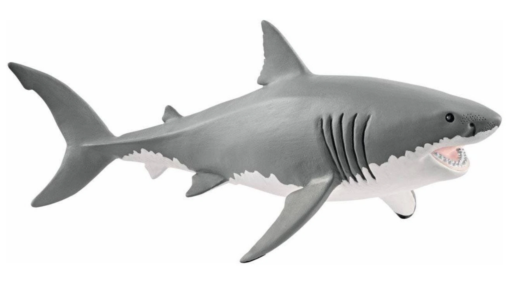 Schleich Дикая жизнь Большая белая акула детская футболка широко улыбающаяся большая белая акула 104 белый
