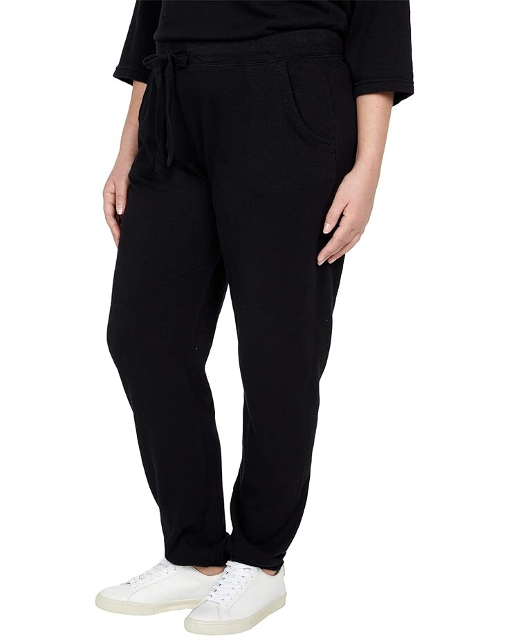 

Брюки bobi Los Angeles Sustainable Slub Terry Drawstring Pants, черный