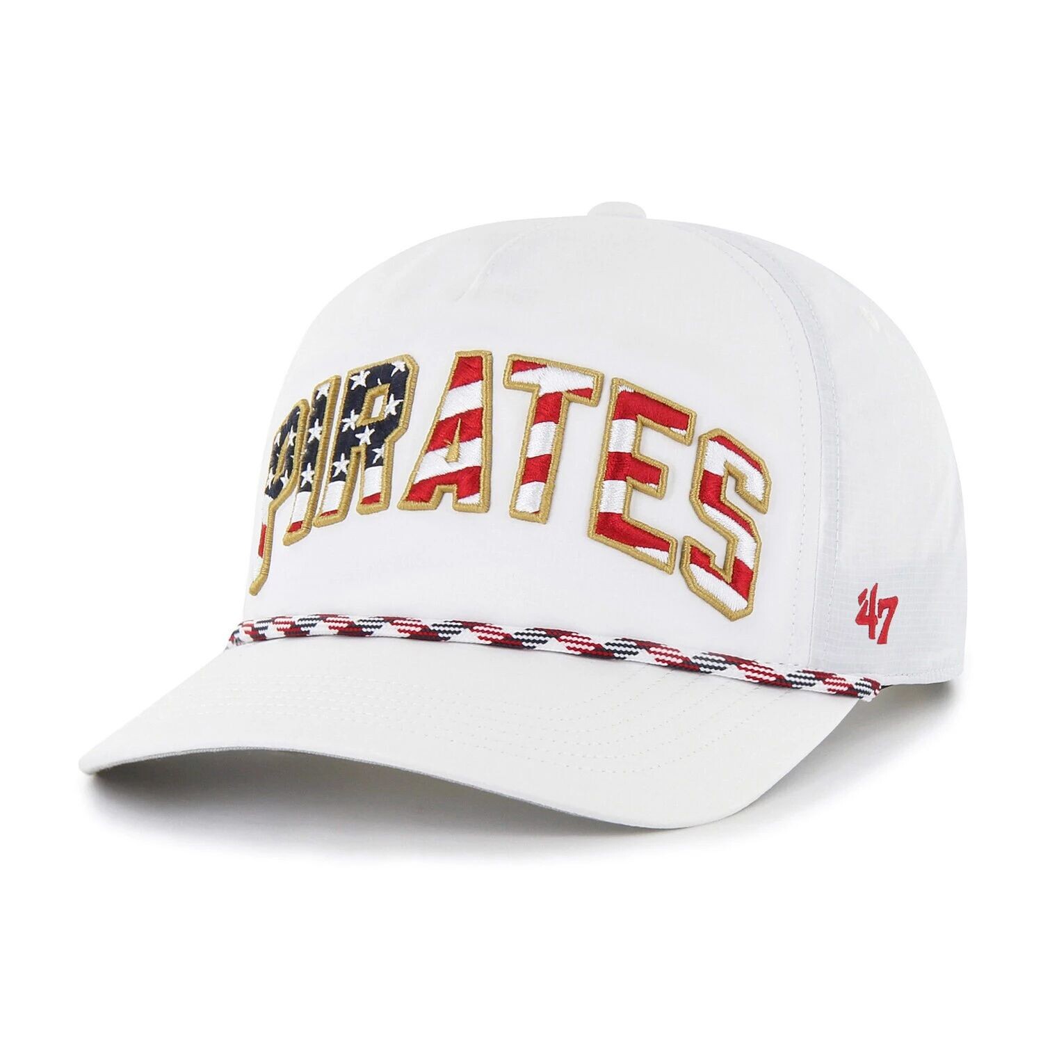 

Мужская белая кепка с флагом Pittsburgh Pirates '47 Flutter Hitch Snapback
