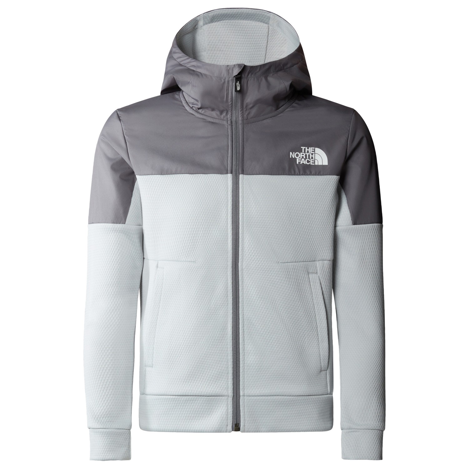 Флисовая жилетка The North Face Boy's Mountain Athletics Full Zip, цвет High Rise Grey/Smoked Pearl
