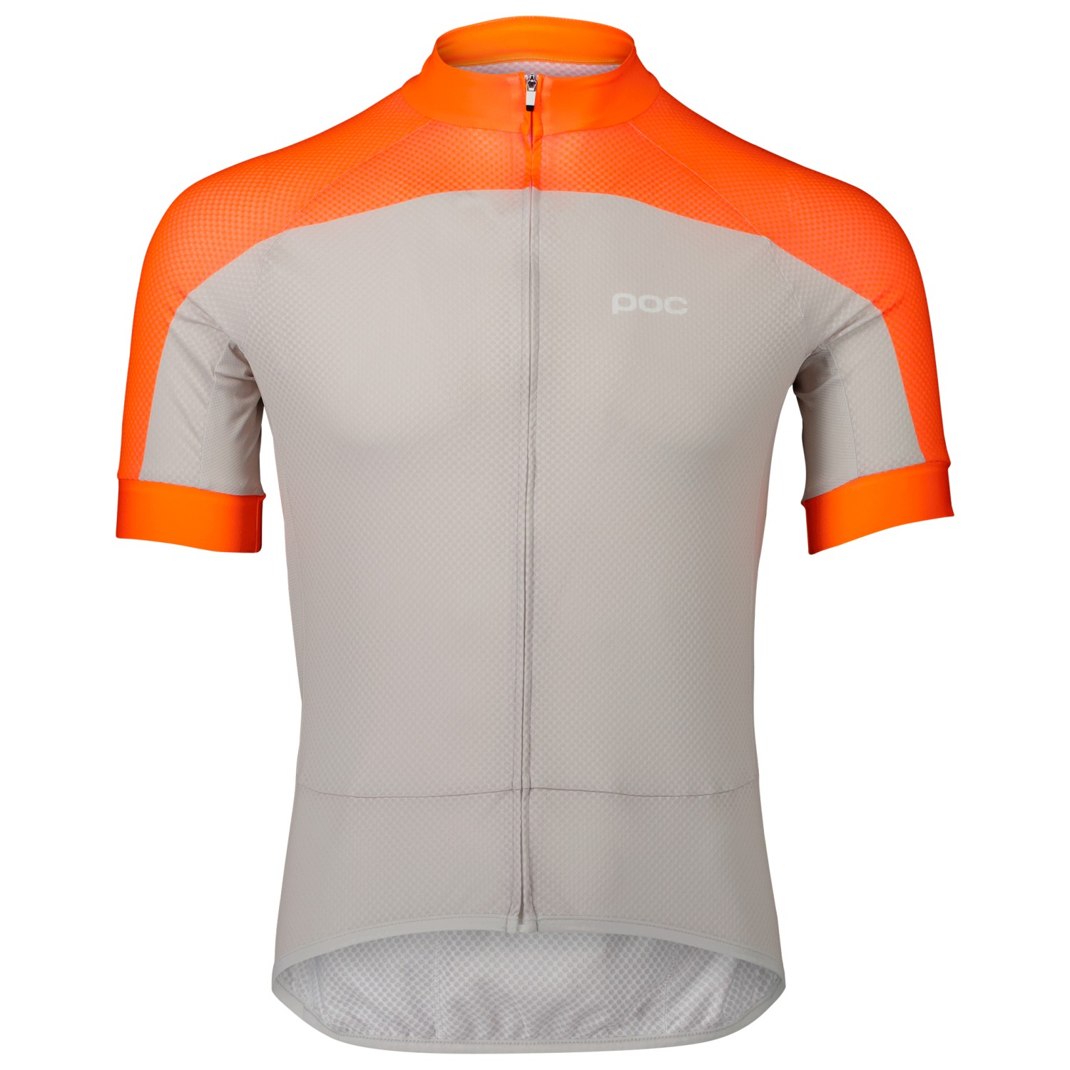 Велосипедный трикотаж Poc Essential Road Logo Jersey, цвет Zink Orange/Granite Grey рубашка с принтом poc