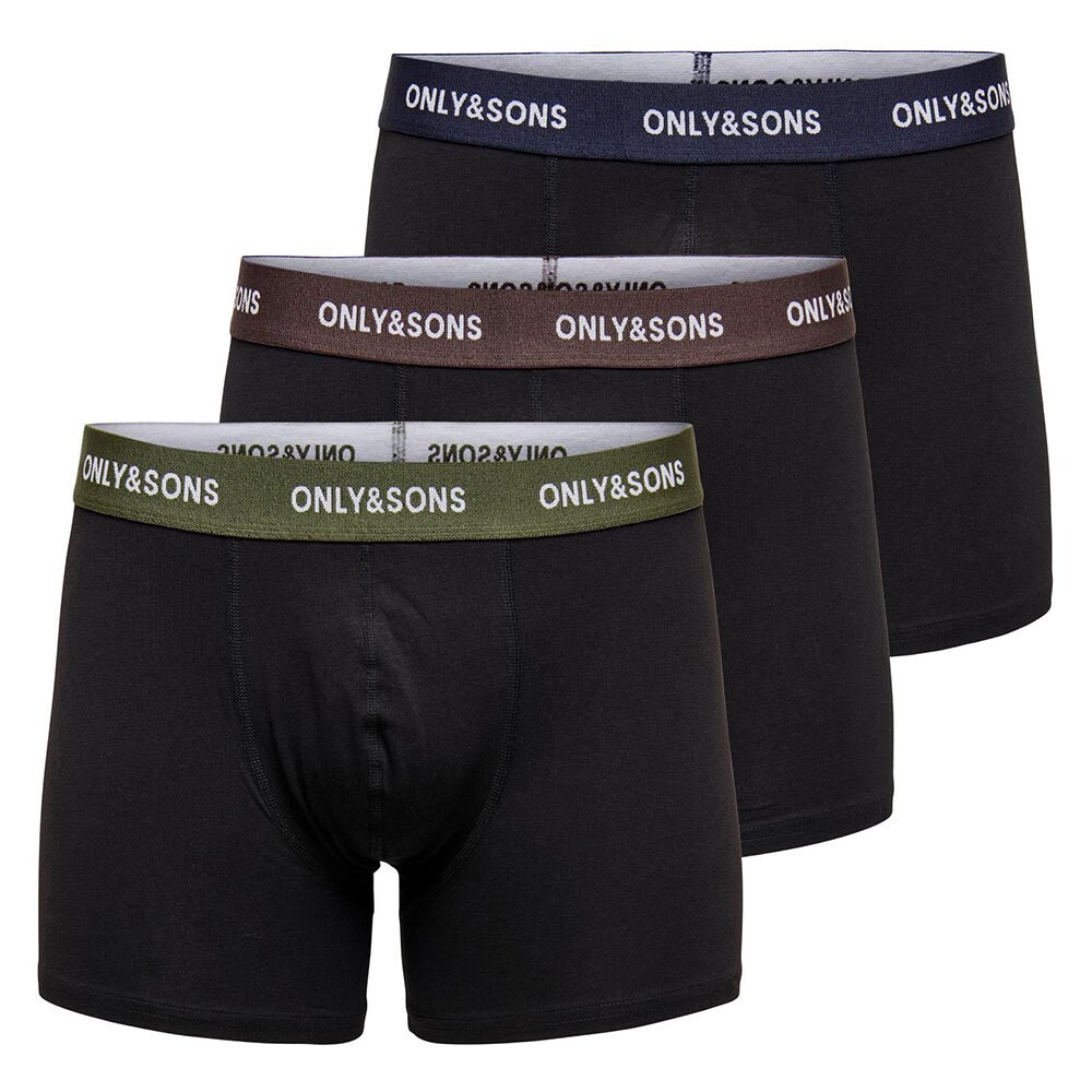 

Боксеры Only & Sons Fitz 3 шт, черный