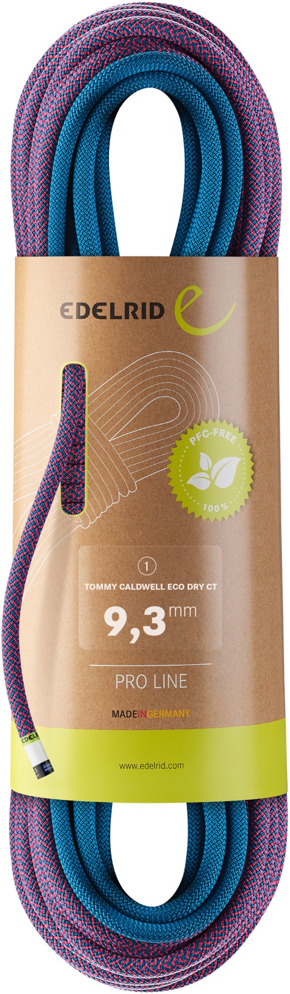 Веревка Tommy Caldwell Eco Dry CT 9,3 мм Edelrid, мультиколор