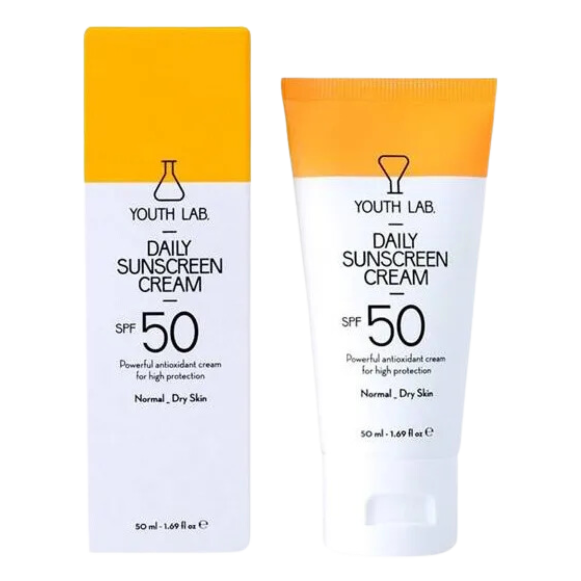 Защитный крем spf50 для сухой и нормальной кожи Youth Lab. Daily Sunscreen, 50 мл крем для лица litaline тональный dd крем для сухой и нормальной кожи spf 40
