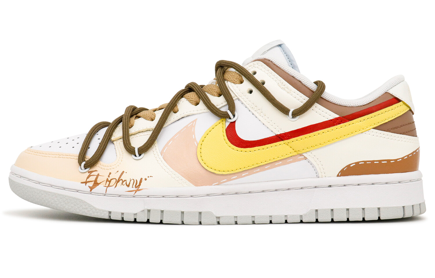 

Кроссовки Nike Dunk Skateboarding Shoes Men Low-top Beige, цвет Cheese tart