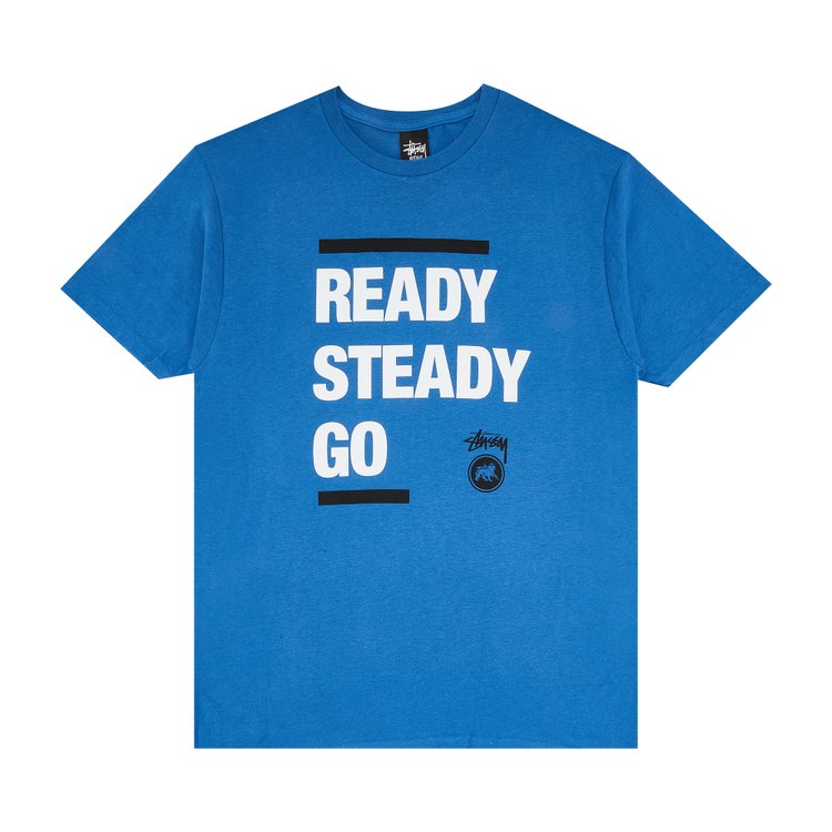 Футболка Stussy Ready Steady Go 'Royal Blue', синий
