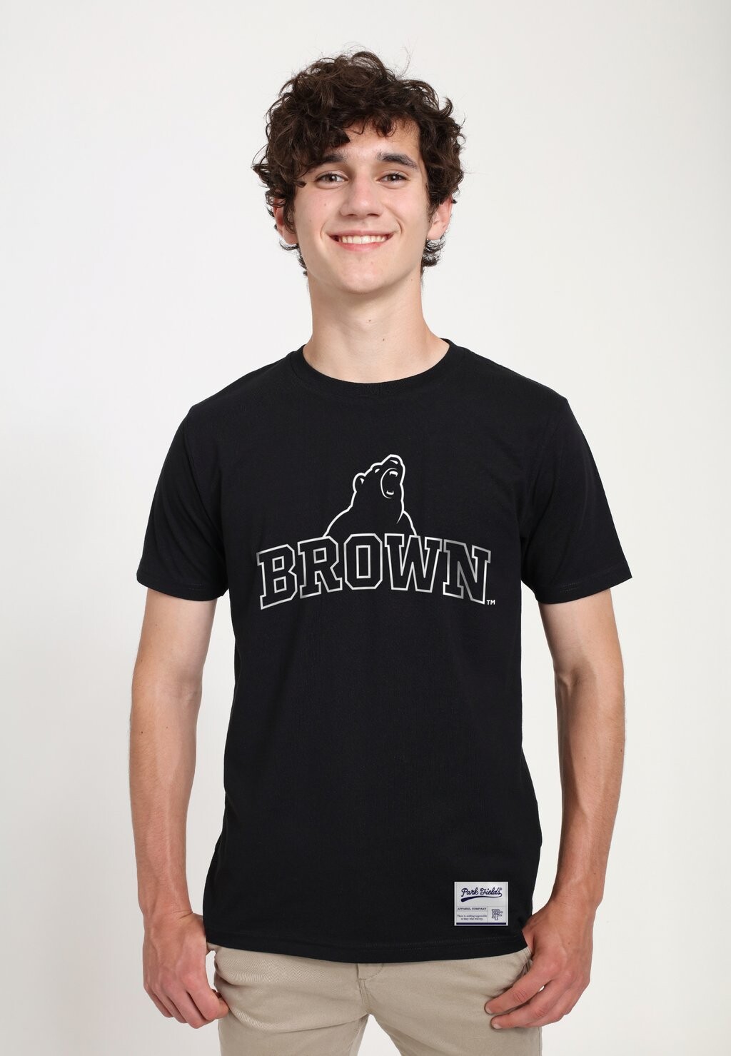 

Футболка с принтом BROWN UNIVERSITY BEAR OUTLINE Henry Tiger, черный