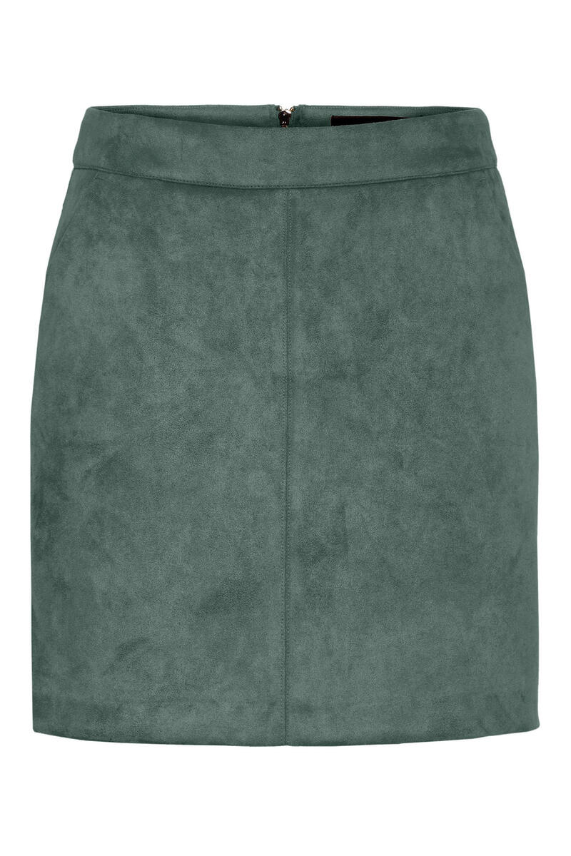 Короткая юбка из ультрамягкого материала. Vero Moda, зеленый юбка с защипами и молнией сзади