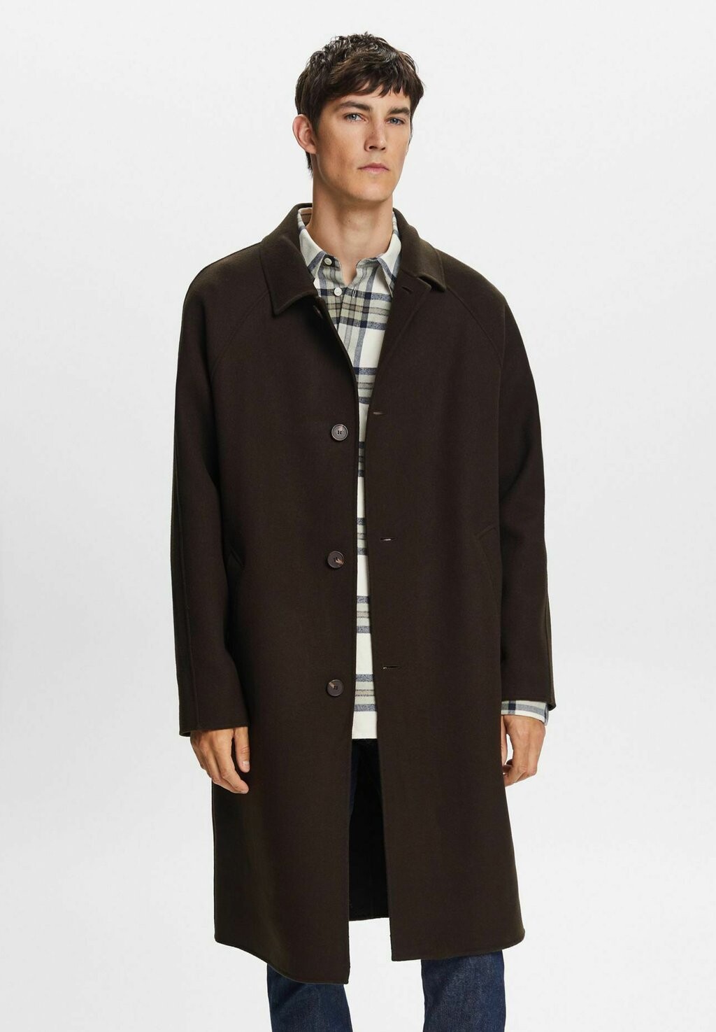

Классическое пальто Esprit, темный хаки