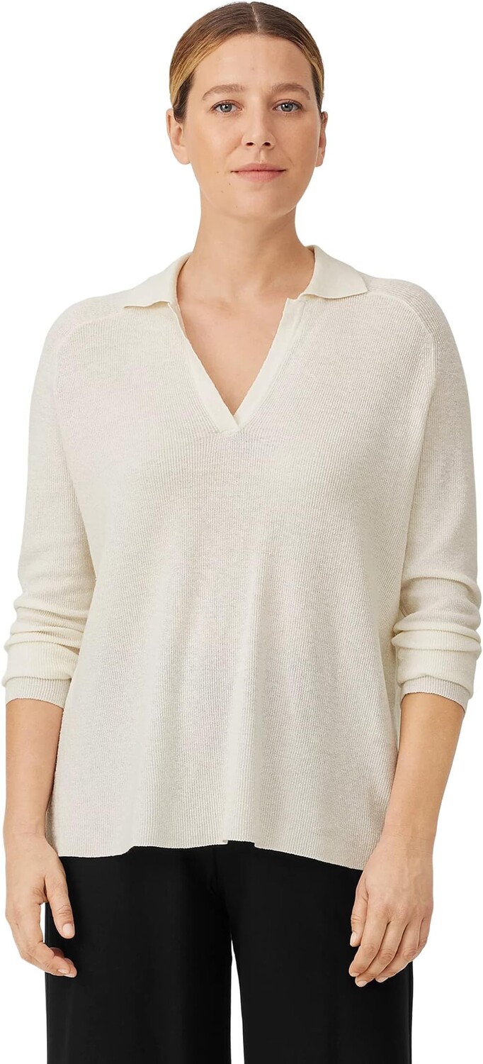 

Пуловер с длинными рукавами Eileen Fisher, слоновая кость, Бежевый