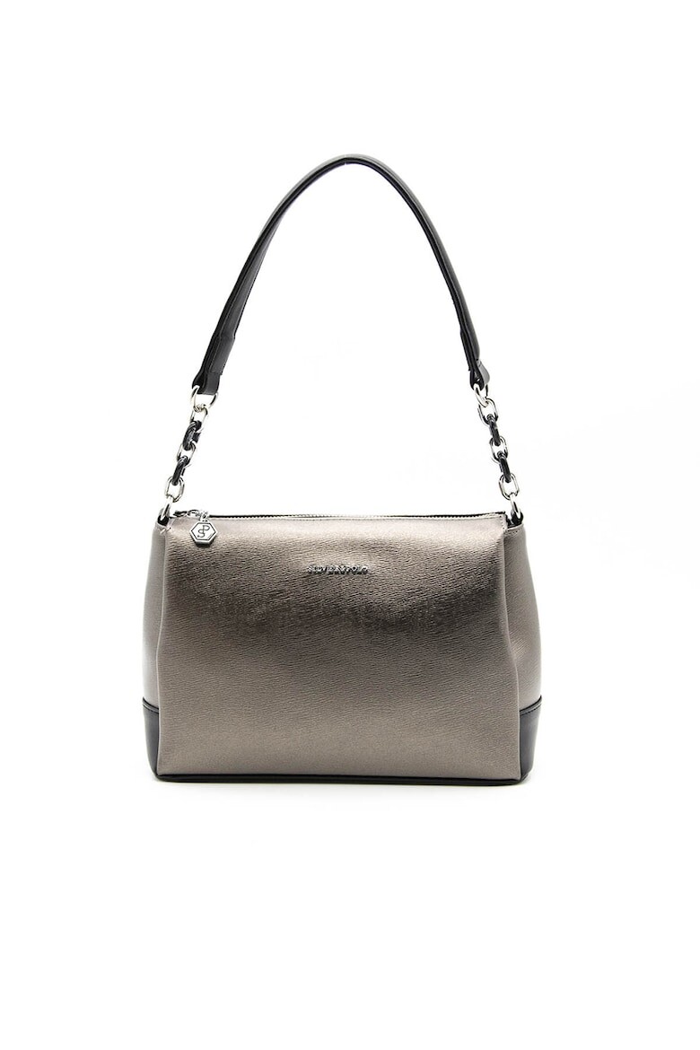 

Сумка из экокожи с металлическим логотипом Silver&Polo, коричневый