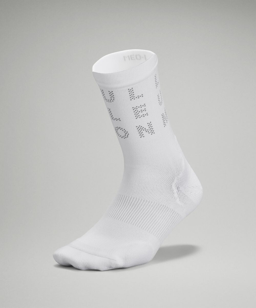 

Женские носки с круглым вырезом Power Stride Lululemon, белый