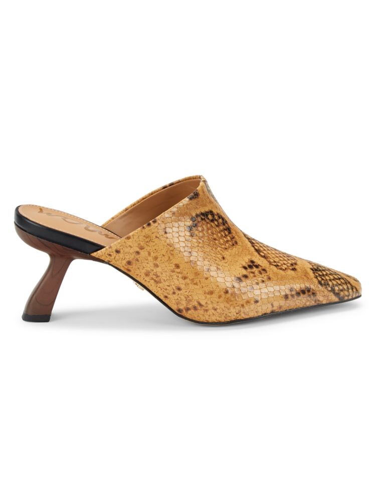 

Кожаные мюли Skya со змеиным принтом и тиснением Sam Edelman, цвет Cuoio