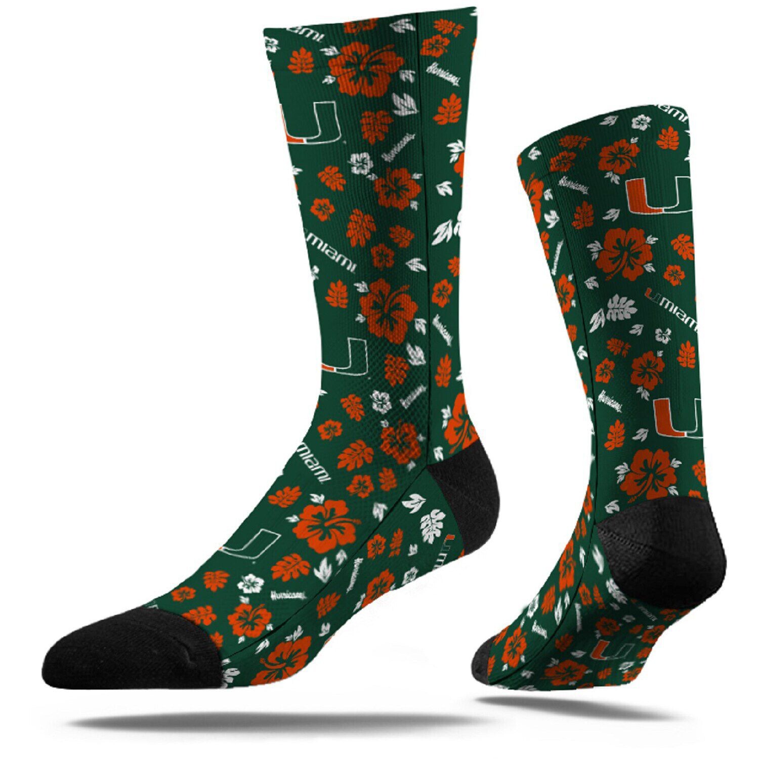 

Мужские носки Strideline Miami Hurricanes Tropical Crew