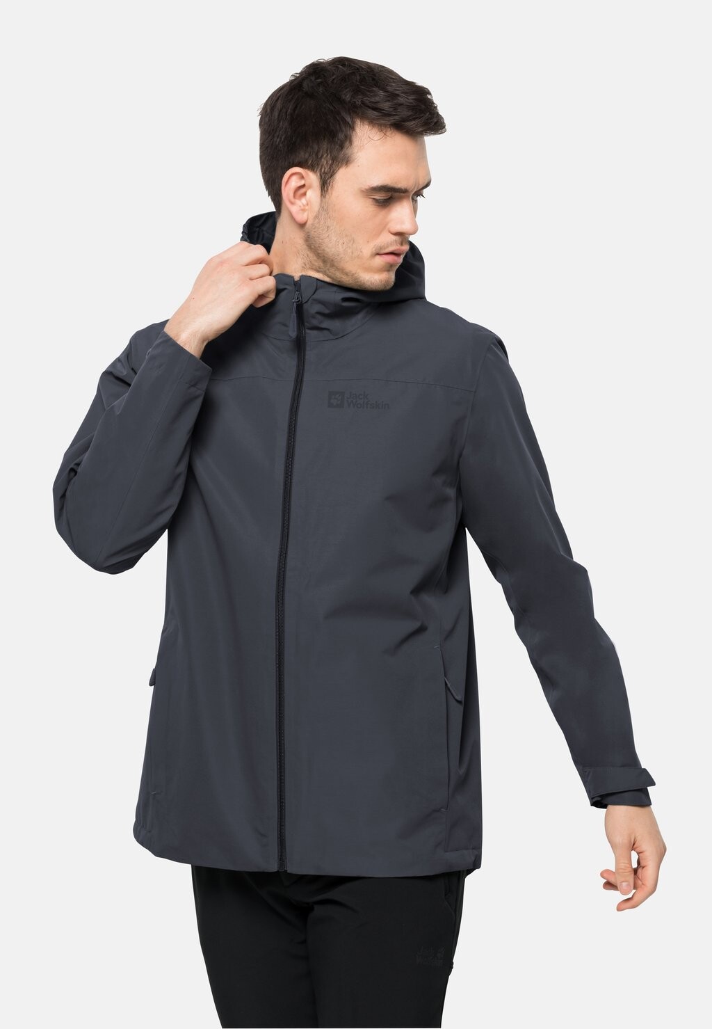 

Дождевик/водоотталкивающая куртка BESLER Jack Wolfskin, цвет ebony