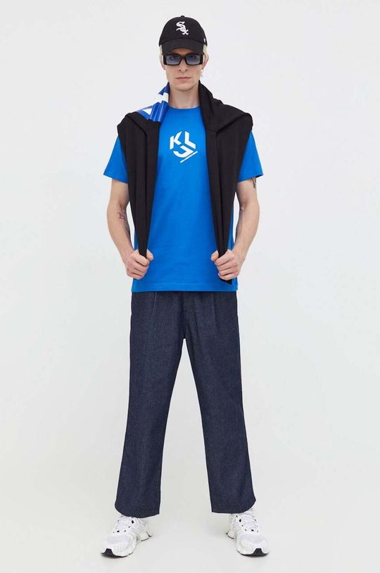 Хлопковая футболка Karl Lagerfeld Jeans, синий karl lagerfeld джинсовая куртка