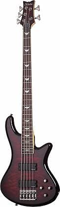 цена Басс гитара Schecter 5 String RH Electric Bass Stiletto Extreme-5 Black Cherry Finish 2502