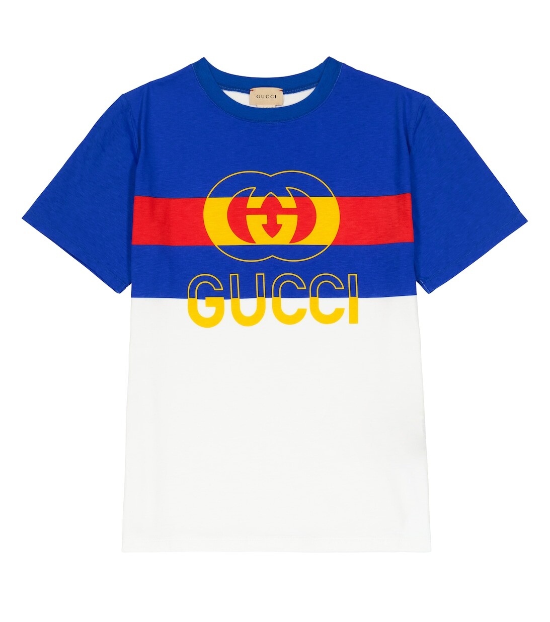 

Футболка с узором GG Gucci, разноцветный
