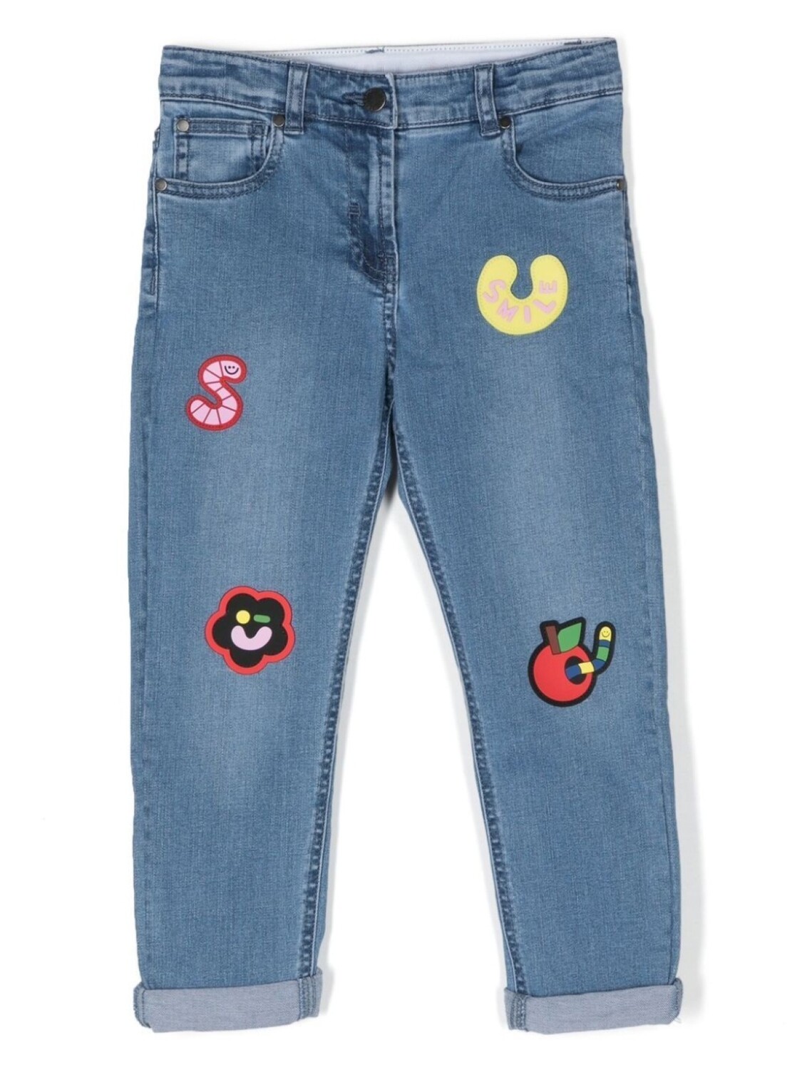 

Stella McCartney Kids джинсы с нашивками, синий