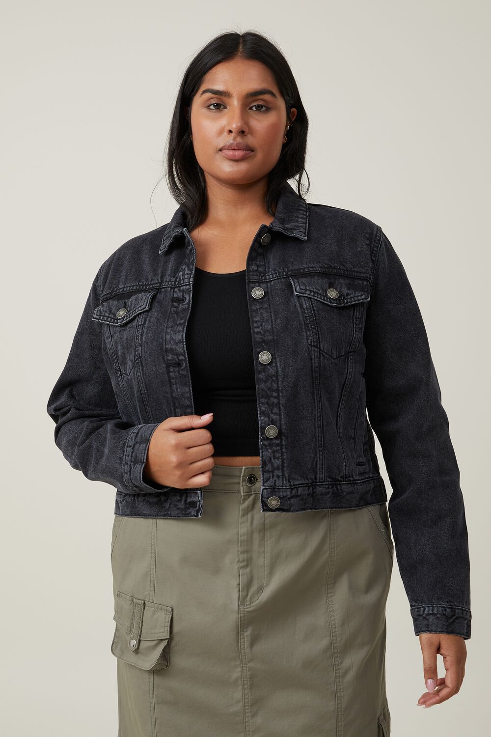 Джинсовая куртка подружки Cotton On джинсовая куртка мужская с отложным воротником винтажный пиджак из денима хлопковая куртка бомбер уличная одежда
