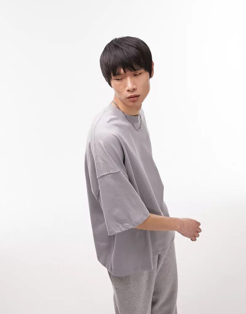 

Серая футболка оверсайз Topman Extreme