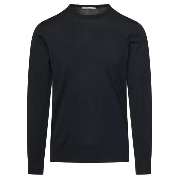 Свитер dark crewneck sweater with long sleeves in c Gaudenzi, зеленый