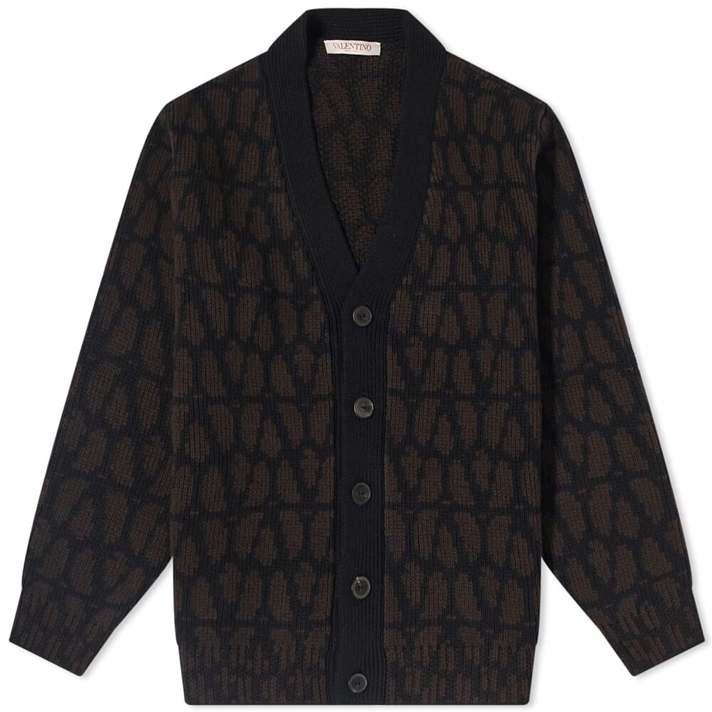 

Кардиган Valentino с V-образным логотипом, черный