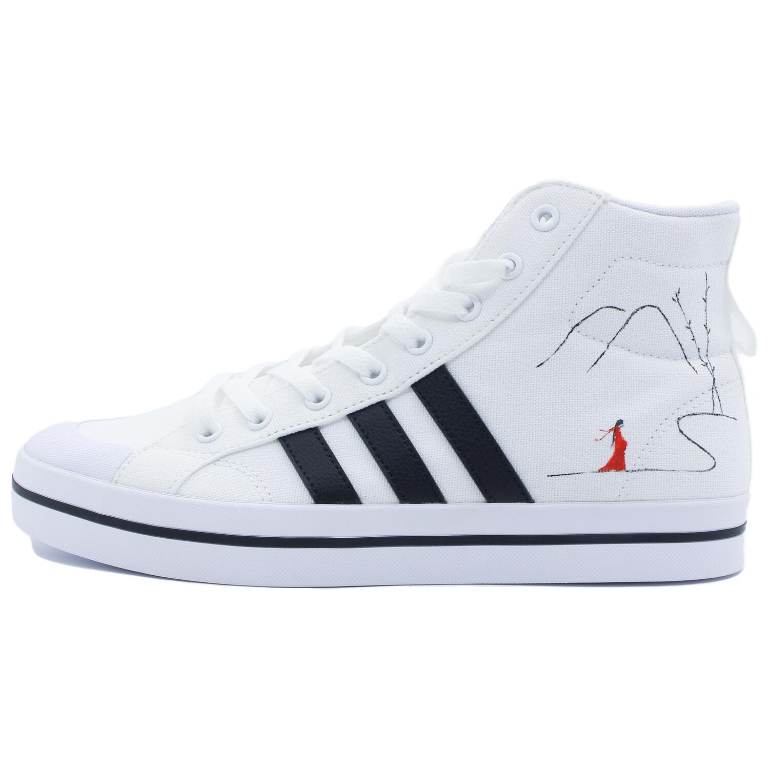 

Кроссовки adidas neo Bravada Skateboarding Shoes Men Mid-top Black, белый