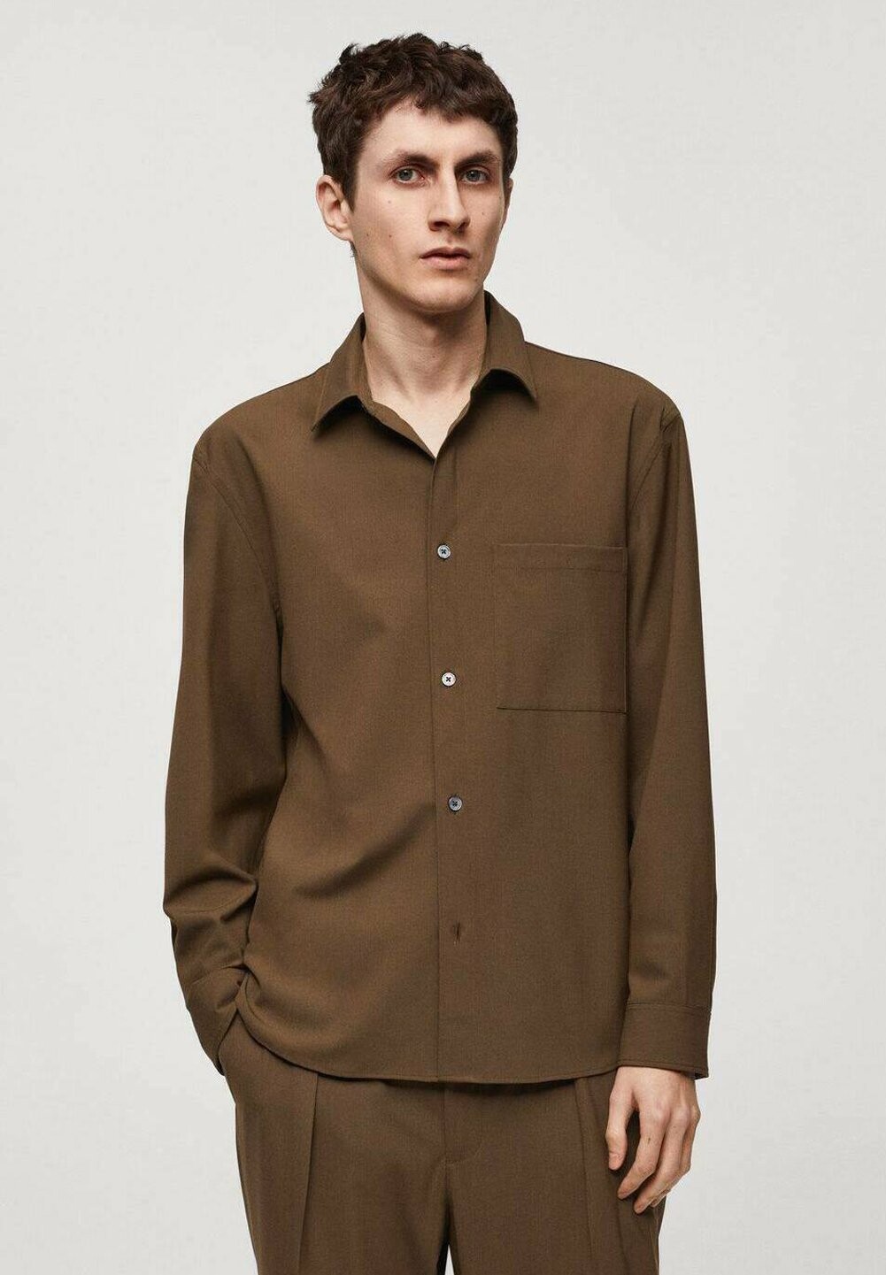 

Рубашка TRAPANI Mango, цвет brown