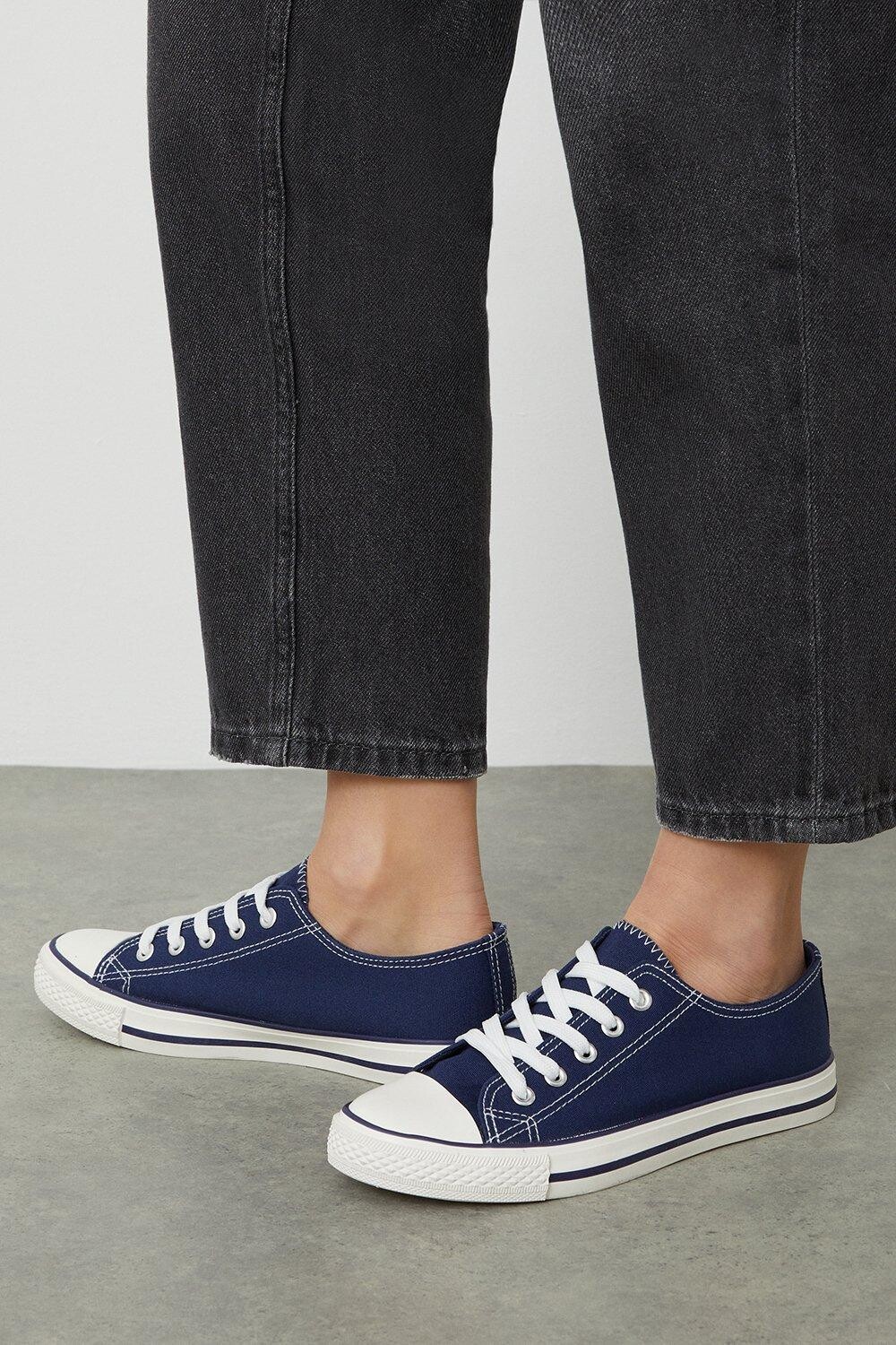 

Кроссовки Navy Icon Canvas Trainers Dorothy Perkins, темно-синий