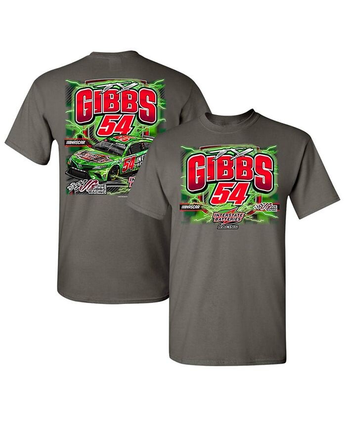 

Мужская угольная футболка Ty Gibbs Interstate Batteries Car Joe Gibbs Racing Team Collection, серый
