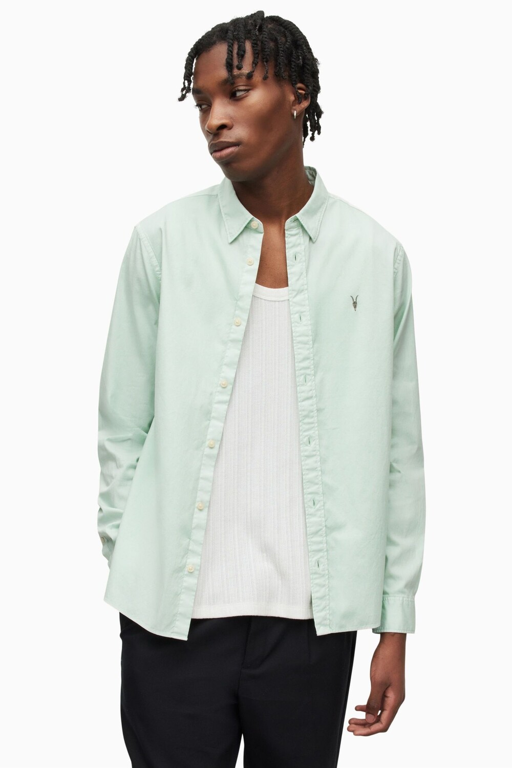 

Зеленая рубашка AllSaints Hawthorne All Saints, зеленый