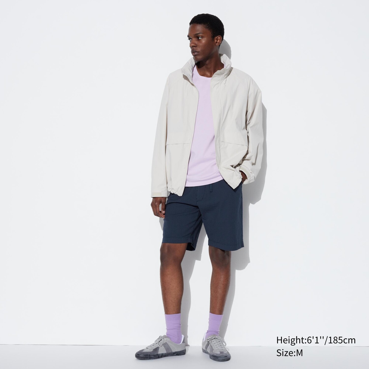

Текстурные эластичные комфортные шорты UNIQLO, темно-синий