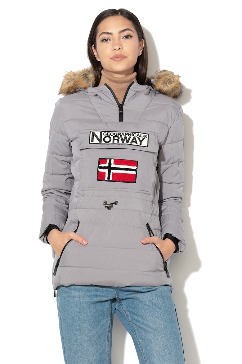Зимняя куртка Belinda со съемным эко-пухом Geographical Norway, серый зимняя куртка belinda со съемным эко пухом geographical norway серый