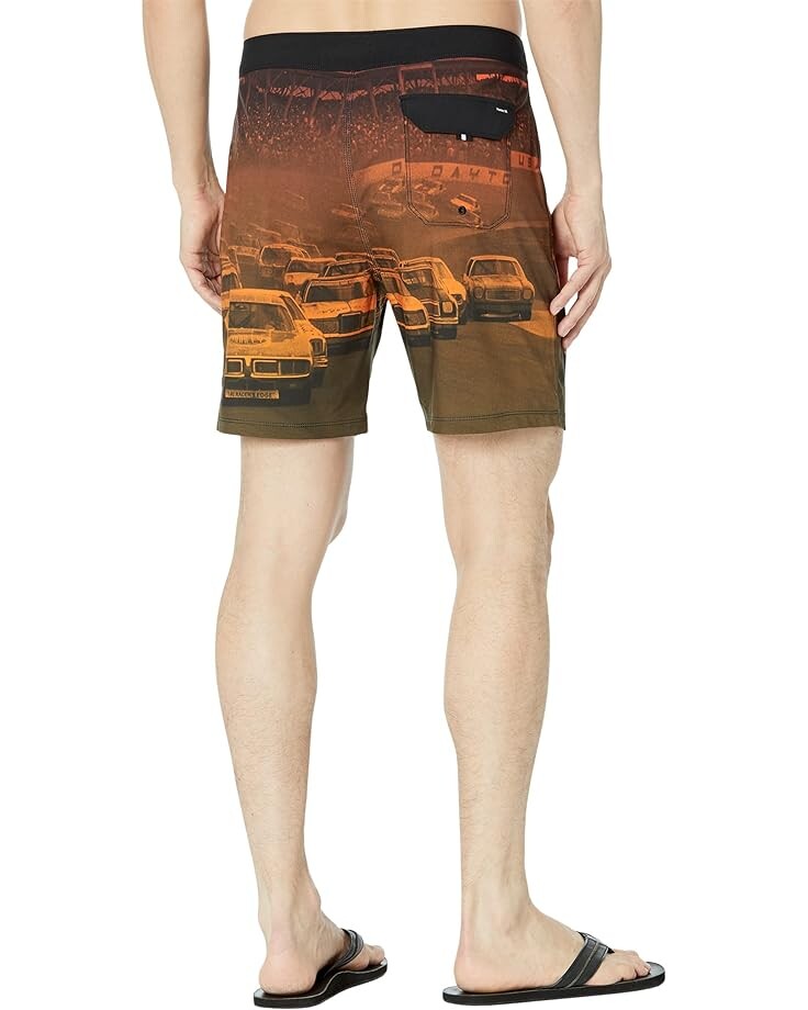 

Шорты для плавания Hurley Phantom-Eco NASCAR Finishline 18" Boardshorts, цвет Unity Red