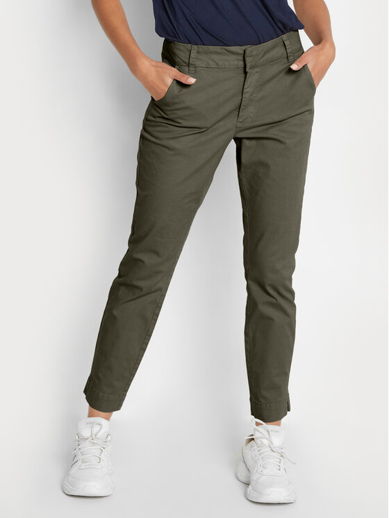 Тканевые брюки стандартного кроя Kaffe, зеленый тканевые брюки стандартного кроя gap зеленый