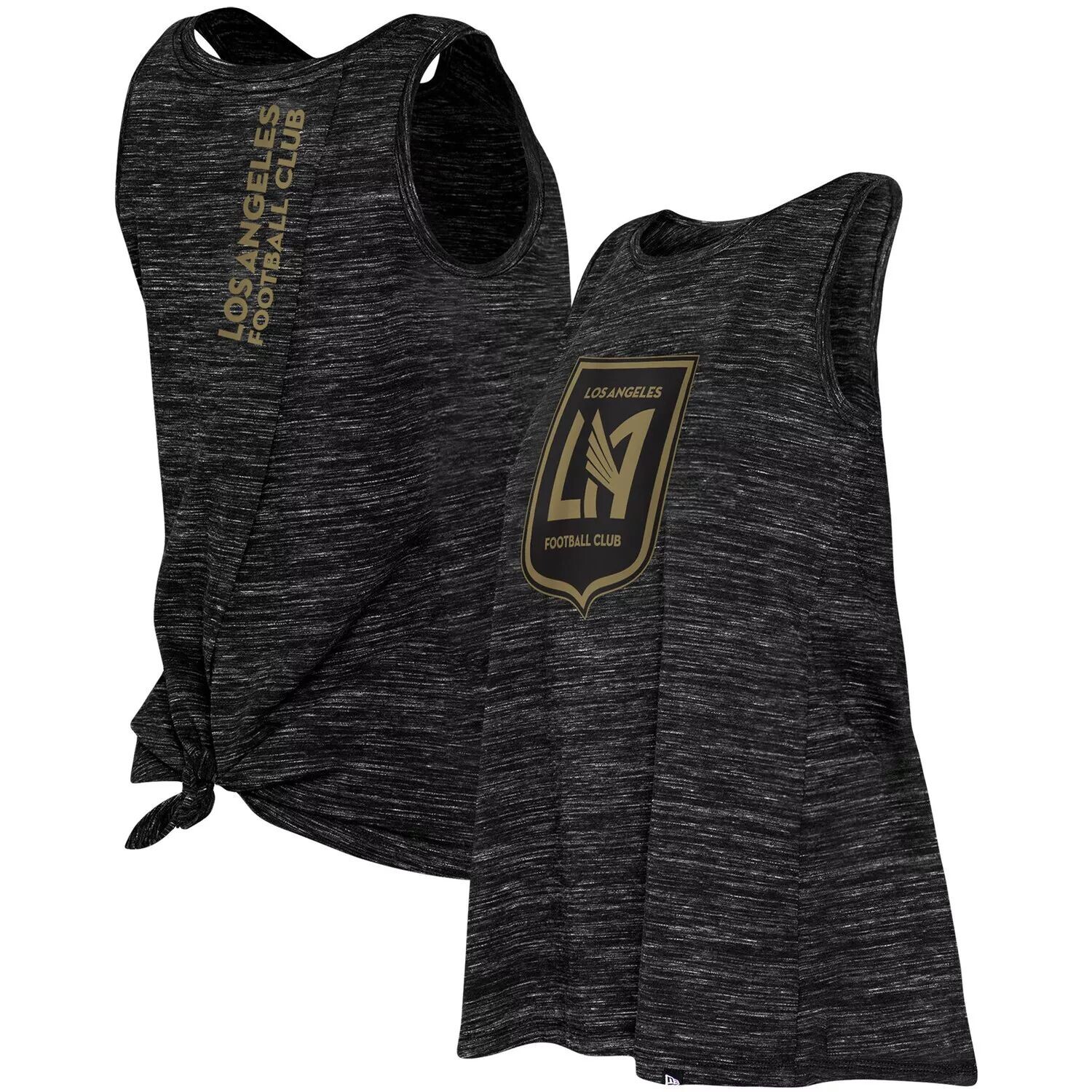 

Женская черная майка 5th & Ocean от New Era LAFC Space-Dye с узлом на спине New Era