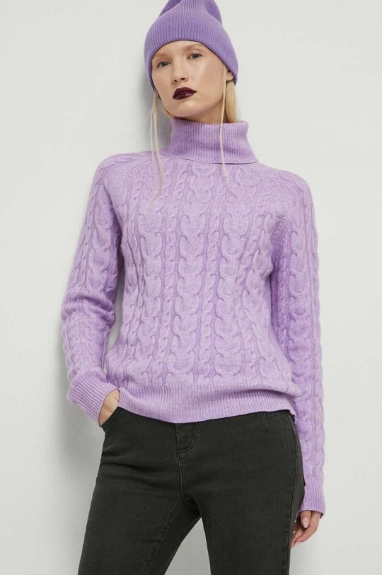Медицинский свитер из смесовой шерсти Medicine, фиолетовый