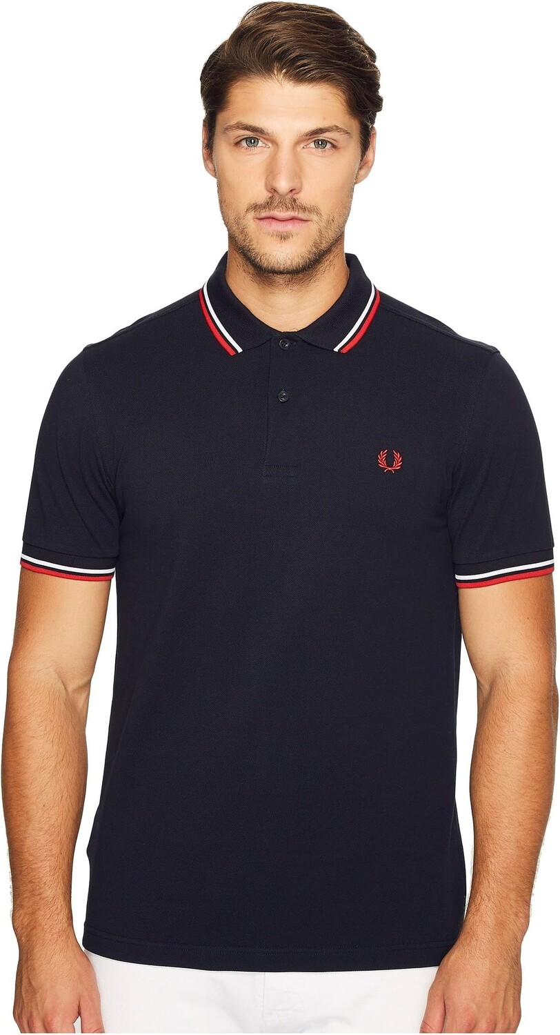 

Рубашка-поло Twin Tipped Shirt Fred Perry, цвет Navy/White/Red