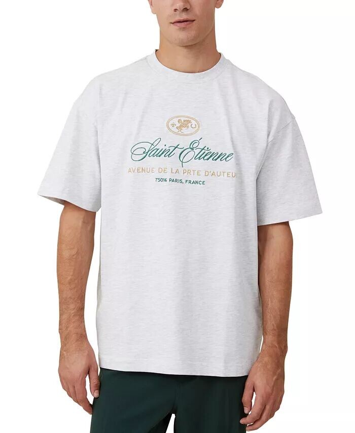 

Мужская футболка с надписью Box Fit COTTON ON, серый