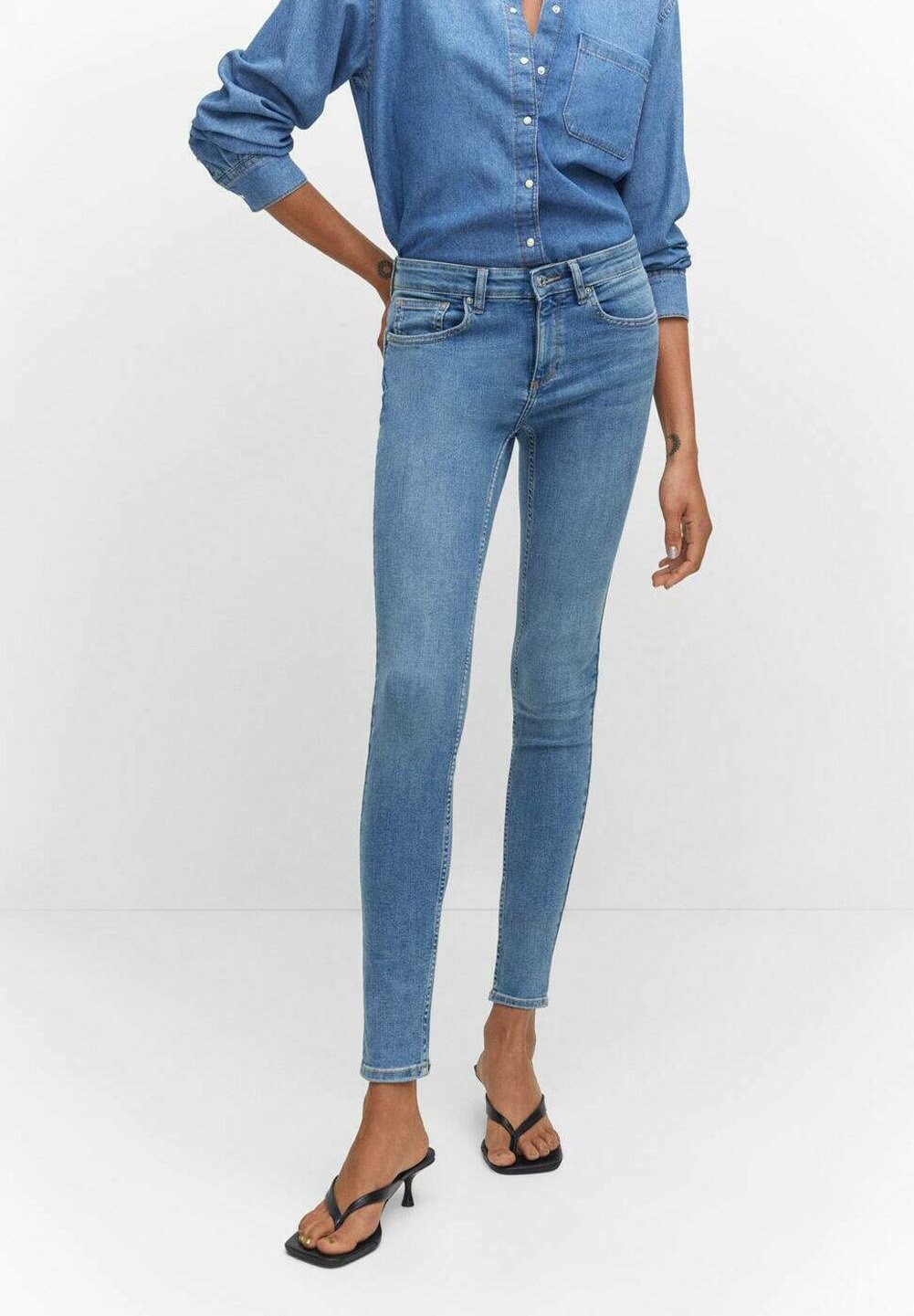 

Джинсы Skinny Fit Mango, синий