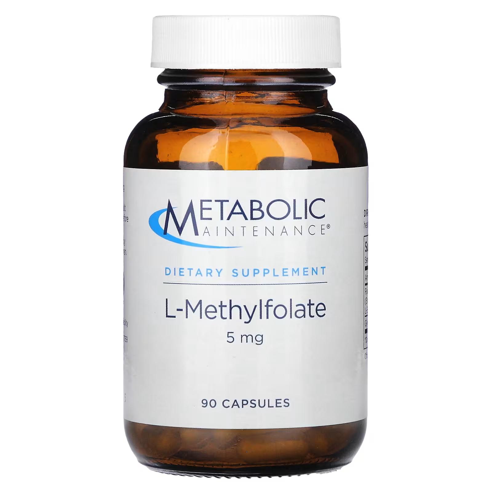 L-метилфолат Metabolic Maintenance, 90 капсул metabolic maintenance l метилфолат 10 мг 90 капсул