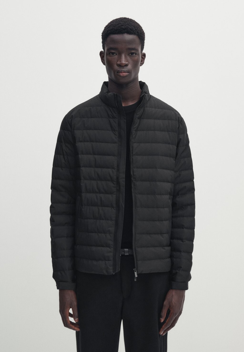 

Пуховик Funktions Mit Taschen Massimo Dutti, цвет mottled black