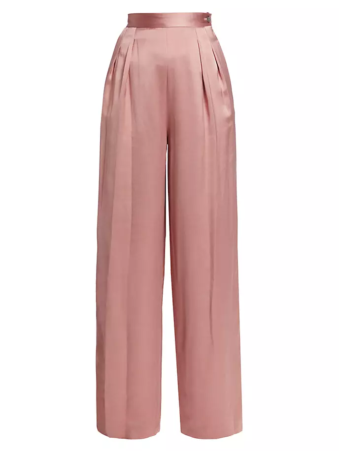 Широкие атласные брюки Fabiana Filippi, цвет rosa medio
