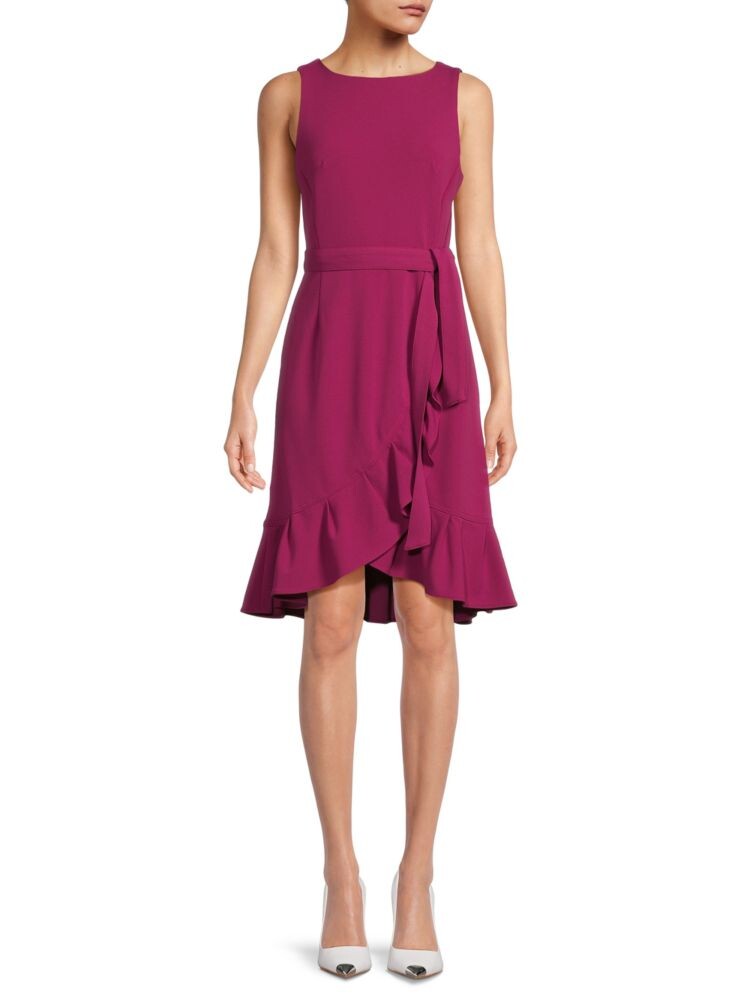 

Платье с рюшами из искусственного запаха Calvin Klein, цвет Mulberry