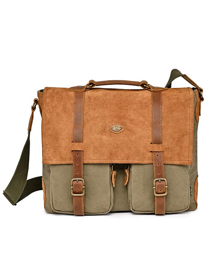 Холщовая сумка-мессенджер Valley Oak TSD BRAND, зеленый холщовая сумка мессенджер valley trail tsd brand серый