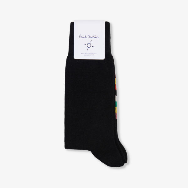 

Носки carter topping с ребристой отделкой из смесового хлопка Paul Smith, черный